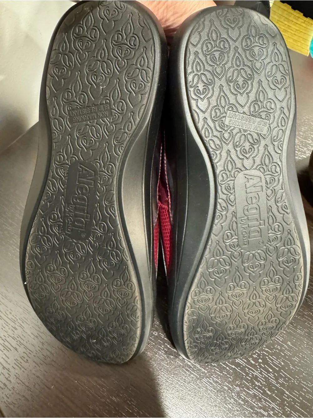 Alegria Women's Slip-On Flats in Burgundy Iridescent